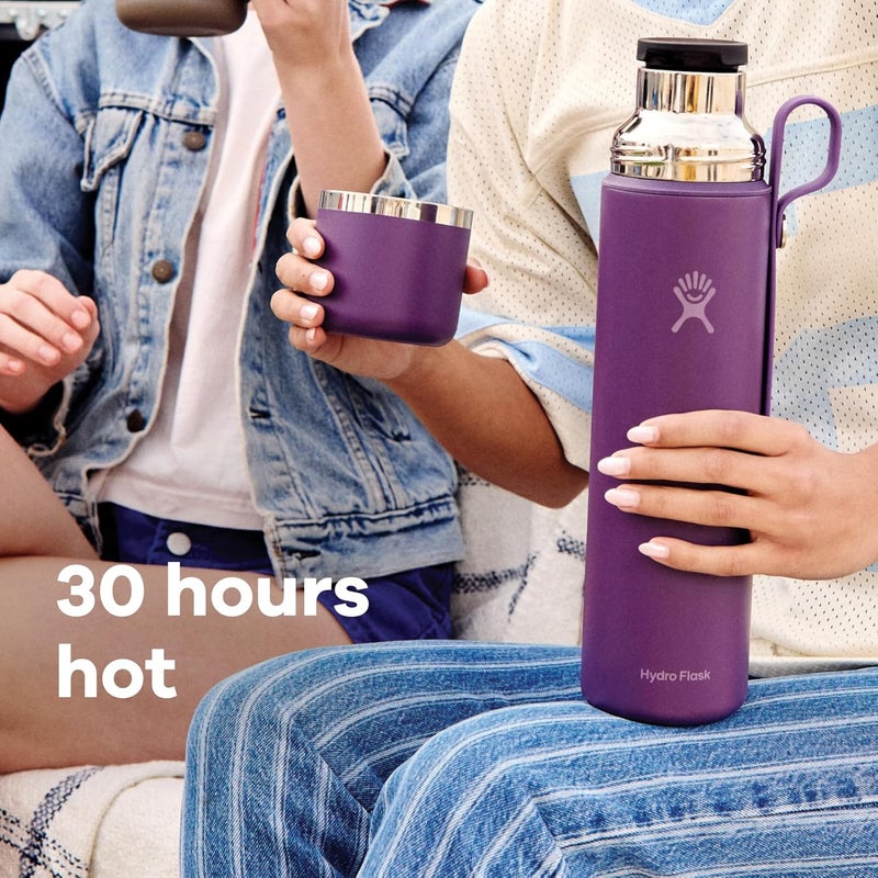 Hydro Flask Insulated Hot Flask and Cup 1,022 ml (36 oz) - Leakproof, All-in-One Design - Keeps Drinks Hot 30 Hrs & Cold 30 Hrs - Black - Image 4